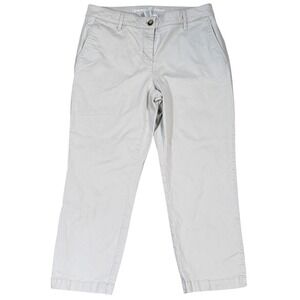 Tommy Bahama Womens Size 10 Khaki Cropped Chino Pants Tencel Stone Casual